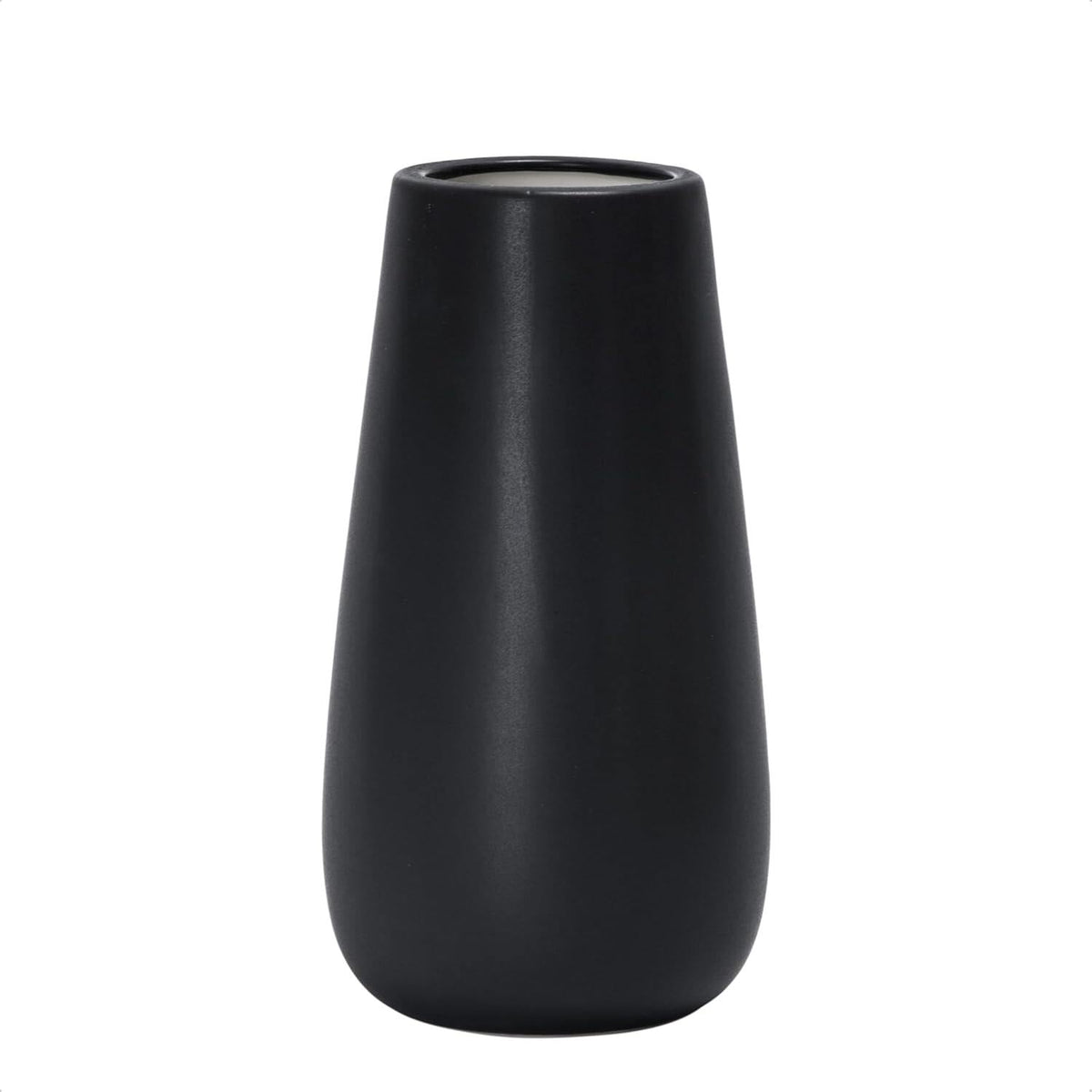 Textured White Elegant Oval Ceramic Vase for Flowers