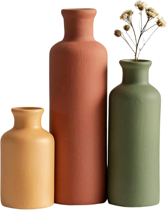 Modern Ceramic Vase Set ,  Decorative Bottles for Home