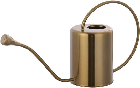 Long Spout Stainless Steel Gold Colored Watering Can