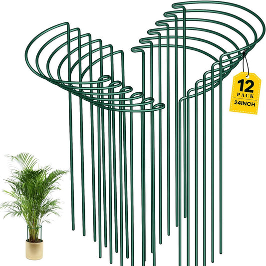 Plant Support Stakes, Half Round Metal Peony Cages and Support